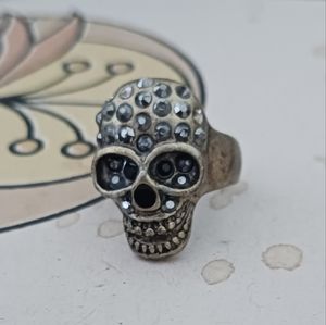 Vintage Gunmetal Skeleton Ring